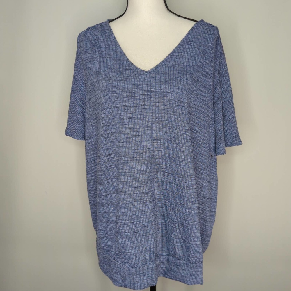 Lane Bryant Blue Knit Bell Sleeve Top |‎ Plus Size 26/28 | NWT